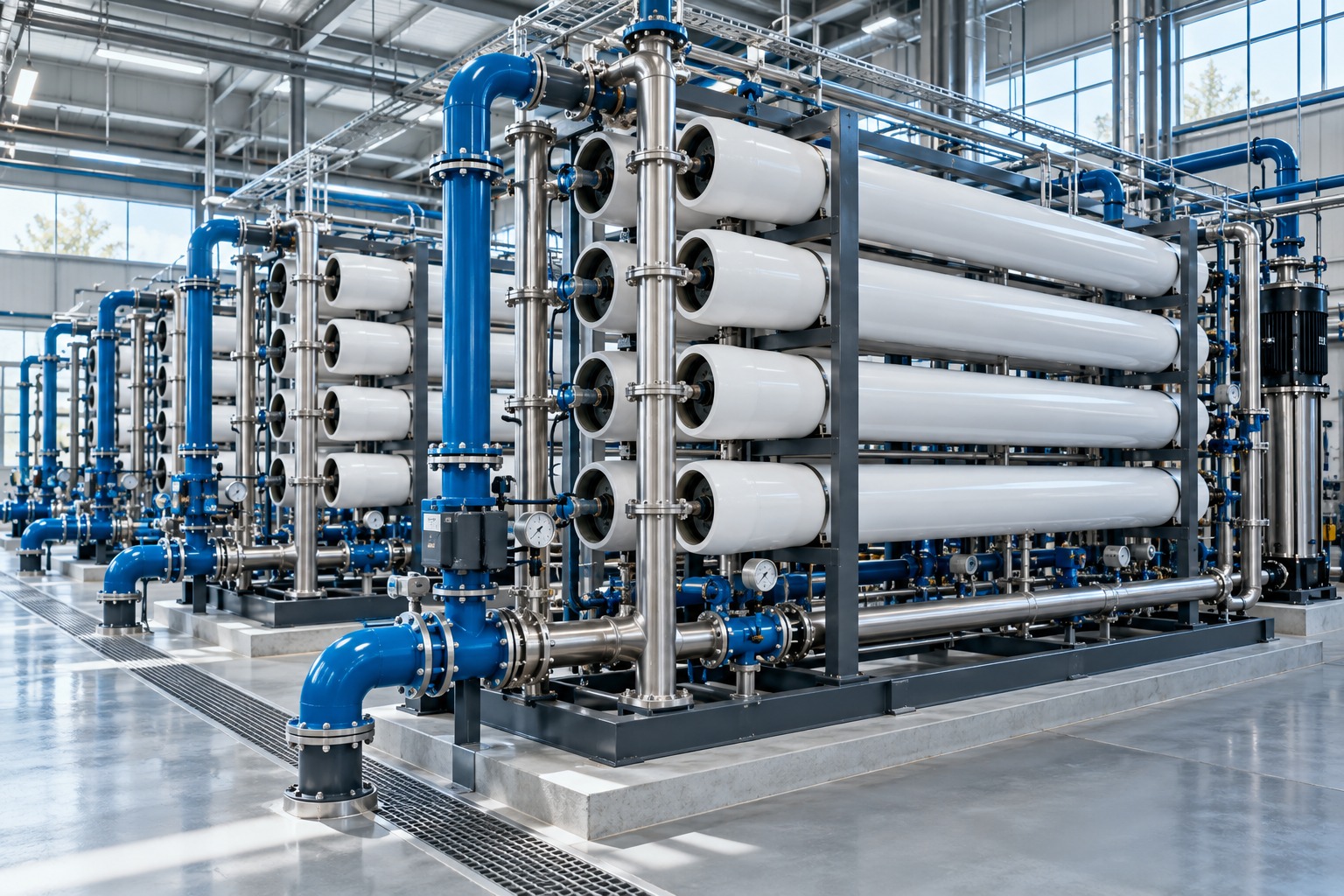 Membrane filtration installation
