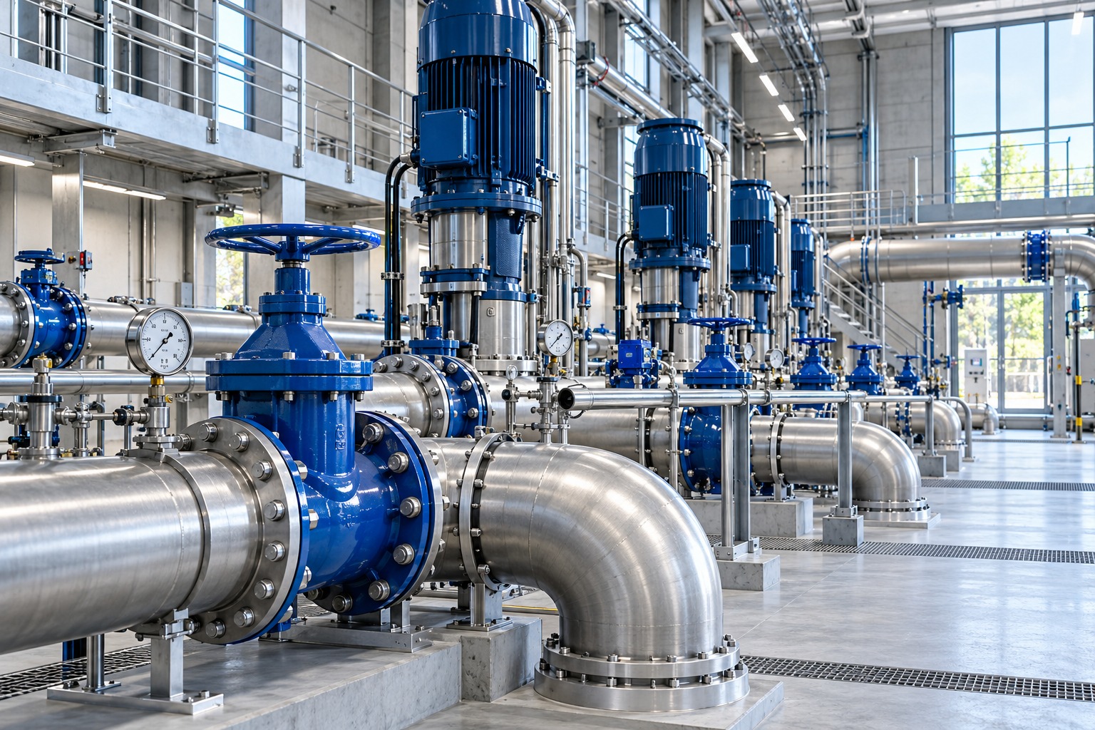 Drinking water pumping station and networks