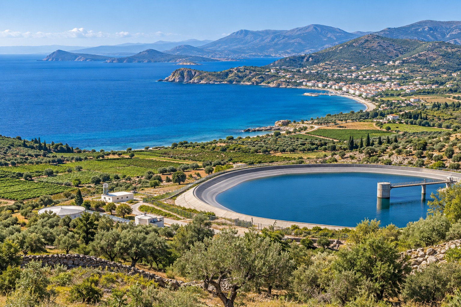 Coastal landscape and water infrastructure